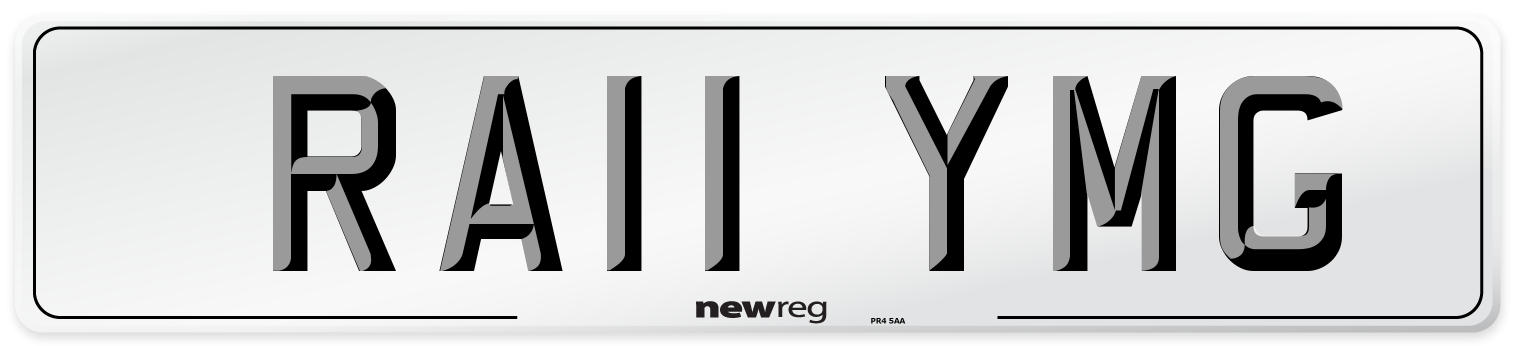 RA11 YMG Number Plate from New Reg